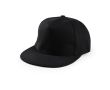 Casquette 5 panneaux en coton et polyester avec fermeture velcro couleur noir