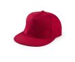 Casquette 5 panneaux en coton et polyester avec fermeture velcro couleur rouge