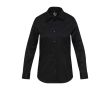 Chemise femme en sergé de coton à manches longues 185 g/m² Elevate couleur noir