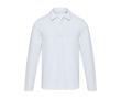 Polo unisexe à manches longues en coton piqué 245 g/m² Elevate couleur blanc
