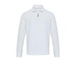 Polo en coton unisexe manches longues avec demi-zip 245 g/m² Elevate couleur blanc