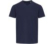 T-shirt unisexe col V manches courtes coton bio 200 g/m² Elevate couleur bleu marine