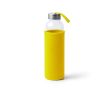 Gourde en verre avec housse en néoprène et sangle de transport 500ml couleur jaune