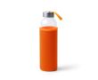 Gourde en verre avec housse en néoprène et sangle de transport 500ml couleur orange