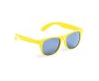 Lunettes de soleil coloris mats avec verres noirs translucides couleur jaune