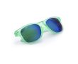 Lunettes de soleil en couleurs translucides et avec verres miroir couleur vert