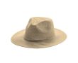 Chapeau style cowboy en matière synthétique avec ruban personnalisable couleur beige