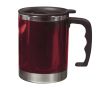 Mug thermique acier inoxydable avec couvercle à fermeture coulissante couleur rouge foncé