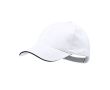 Casquette en coton peigné 6 panneaux avec détail sur la visière couleur blanc