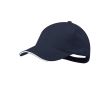 Casquette en coton peigné 6 panneaux avec détail sur la visière couleur bleu marine