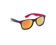 Lunettes de soleil avec monture bicolore et verres effet miroir couleur rouge