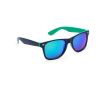 Lunettes de soleil avec monture bicolore et verres effet miroir couleur vert