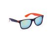 Lunettes de soleil avec monture bicolore et verres effet miroir couleur orange
