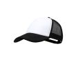 Casquette trucker en polyester 5 panneaux avec fermeture ajustable couleur noir