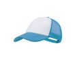 Casquette trucker en polyester 5 panneaux avec fermeture ajustable couleur bleu ciel