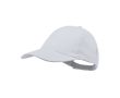 Casquette 6 panneaux en coton peigné avec fermeture velcro couleur blanc