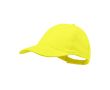 Casquette 6 panneaux en coton peigné avec fermeture velcro couleur jaune