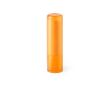 Baume à lèvres avec SPF15 dans étui coloré translucide couleur orange