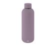 Gourde à double paroi en acier inox avec finition en caoutchouc 500 ml couleur mauve