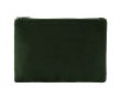 Trousse en velours à détails dorés sur la fermeture éclair et tirette couleur vert foncé