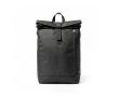 Sac à dos roll-top en polyester, fermeture éclair verticale couleur noir