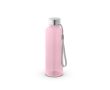 Bouteille en RPET avec finition translucide et bouchon en acier 600 ml couleur rose clair 