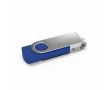 Clé USB impression intégrale en plastique, clip rotatif fabrication UE couleur bleu