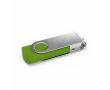 Clé USB impression intégrale en plastique, clip rotatif fabrication UE couleur vert lime