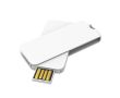 Clé USB impression intégrale en plastique rotatif fabriquée en Europe couleur blanc