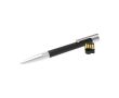 Stylo USB impression intégrale en caoutchouc et métal Europe couleur noir