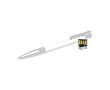 Stylo USB impression intégrale en caoutchouc et métal Europe couleur blanc