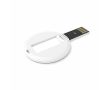 Clé USB impression intégrale ronde et rétractable fabriquée en Europe couleur blanc