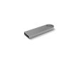 Clé USB impression intégrale en métal attachable fabriquée en Europe couleur argenté