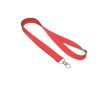 Tour de cou impression intégrale en polyester avec mousqueton ou clip couleur rouge
