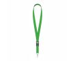 Tour de cou impression intégrale en polyester avec mousqueton ou clip couleur vert