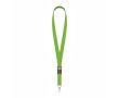 Tour de cou impression intégrale en polyester avec mousqueton ou clip couleur vert pomme