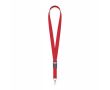 Tour de cou impression intégrale en polyester avec mousqueton ou clip couleur grenat