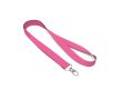 Tour de cou impression intégrale en RPET avec mousqueton ou clip couleur fuchsia