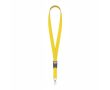 Tour de cou impression intégrale en polyester avec boucle détachable couleur jaune