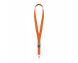 Tour de cou impression intégrale en polyester avec boucle détachable couleur orange