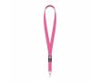 Tour de cou impression intégrale en polyester avec boucle détachable couleur fuchsia