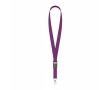 Tour de cou impression intégrale en polyester avec boucle détachable couleur mauve
