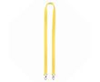 Tour de cou impression intégrale en polyester avec deux mousquetons couleur jaune