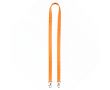 Tour de cou impression intégrale en polyester avec deux mousquetons couleur orange