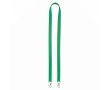 Tour de cou impression intégrale en polyester avec deux mousquetons couleur vert bouteille