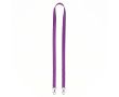 Tour de cou impression intégrale en polyester avec deux mousquetons couleur mauve