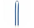 Tour de cou impression intégrale en polyester avec deux mousquetons couleur bleu ultramarine