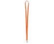 Tour de cou impression intégrale en polyester avec mousqueton au choix couleur orange