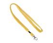 Tour de cou impression intégrale en polyester avec clip et mousqueton couleur jaune
