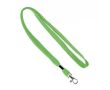 Tour de cou impression intégrale en polyester avec clip et mousqueton couleur vert